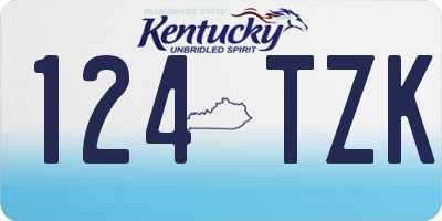 KY license plate 124TZK