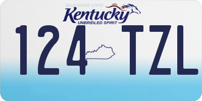 KY license plate 124TZL
