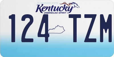 KY license plate 124TZM