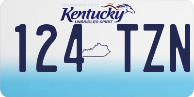 KY license plate 124TZN