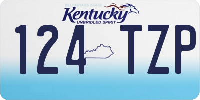 KY license plate 124TZP