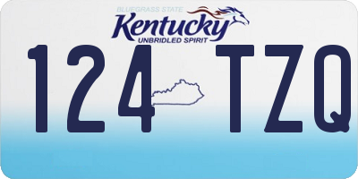 KY license plate 124TZQ