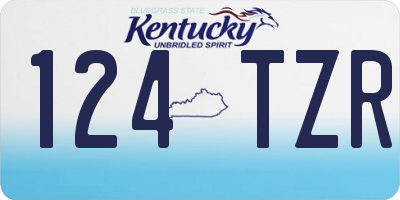 KY license plate 124TZR
