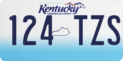 KY license plate 124TZS