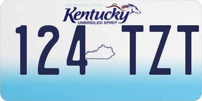 KY license plate 124TZT