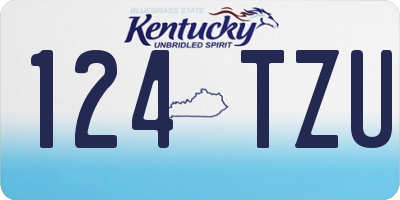KY license plate 124TZU