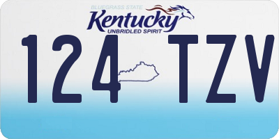 KY license plate 124TZV