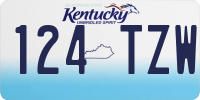 KY license plate 124TZW