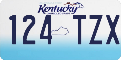 KY license plate 124TZX