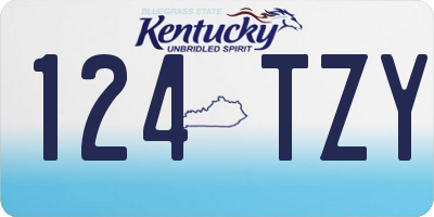 KY license plate 124TZY