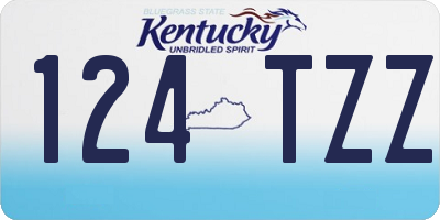 KY license plate 124TZZ