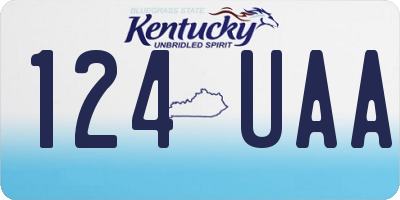 KY license plate 124UAA