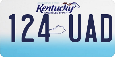 KY license plate 124UAD