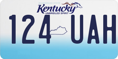 KY license plate 124UAH