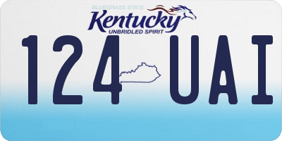 KY license plate 124UAI