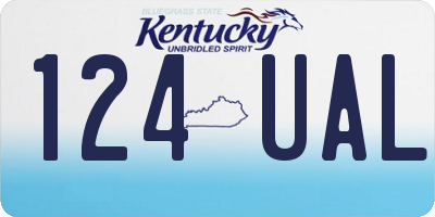 KY license plate 124UAL
