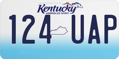 KY license plate 124UAP