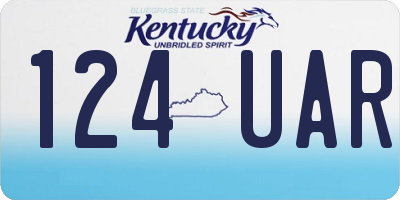 KY license plate 124UAR