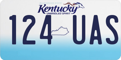 KY license plate 124UAS