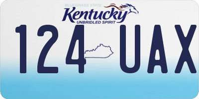 KY license plate 124UAX