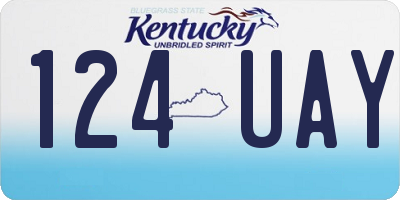 KY license plate 124UAY