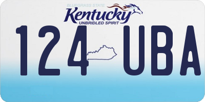 KY license plate 124UBA