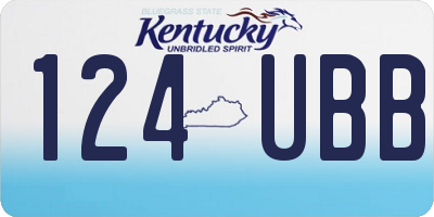 KY license plate 124UBB