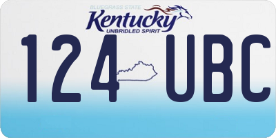 KY license plate 124UBC