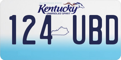 KY license plate 124UBD