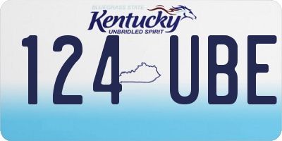 KY license plate 124UBE