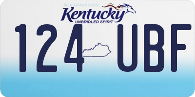 KY license plate 124UBF
