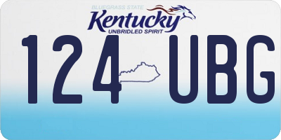 KY license plate 124UBG