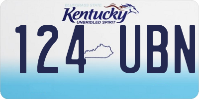 KY license plate 124UBN