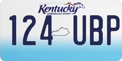 KY license plate 124UBP