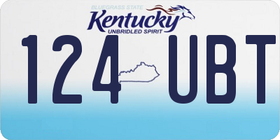 KY license plate 124UBT