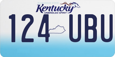 KY license plate 124UBU