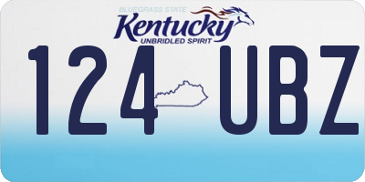 KY license plate 124UBZ