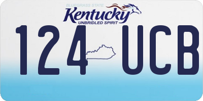 KY license plate 124UCB