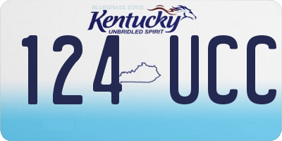 KY license plate 124UCC