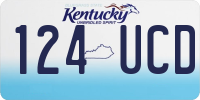 KY license plate 124UCD