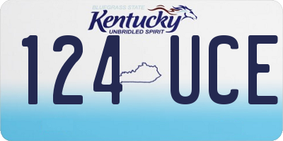 KY license plate 124UCE
