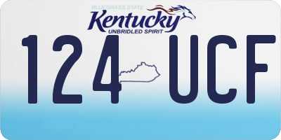 KY license plate 124UCF