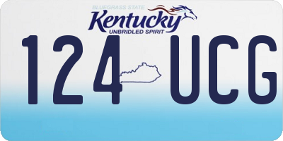 KY license plate 124UCG