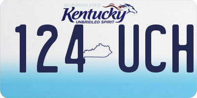KY license plate 124UCH