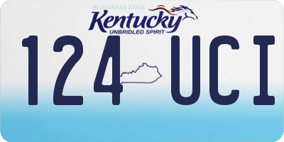 KY license plate 124UCI