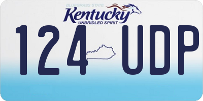 KY license plate 124UDP