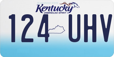 KY license plate 124UHV