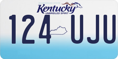 KY license plate 124UJU