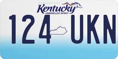 KY license plate 124UKN