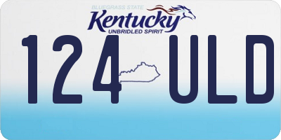 KY license plate 124ULD